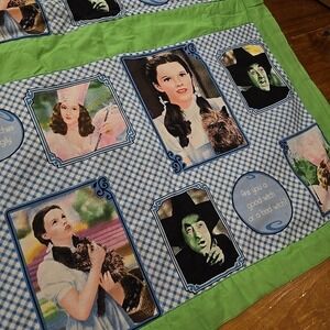 Vintage Wizard Of Oz Quilted Throw Blanket HANDMADE 41x65 Dorothy Glinda Wicked